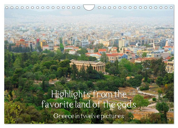 Produktbild: Highlights from the favourite land of the gods - Greece in twelve pictures (Wall Calendar 2026 DIN A4 landscape), CALVENDO 12 Month Wall Calendar