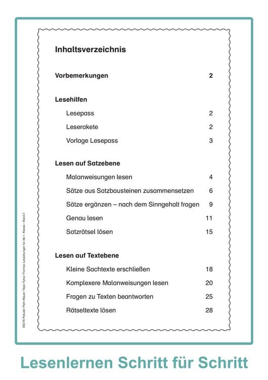 Produktbild: Lese&uuml;bungen f&uuml;r die 1. Klasse - Band 2