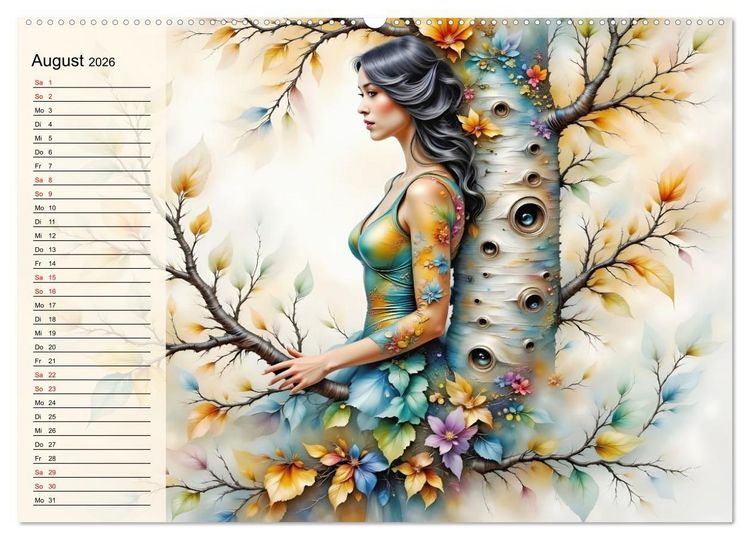 Produktbild: Waldgeborene Eleganz (hochwertiger Premium Wandkalender 2026 DIN A2 quer), Kunstdruck in Hochglanz