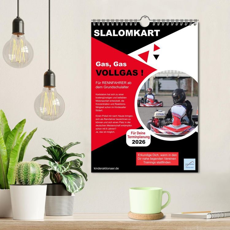 Produktbild: Slalomkart - Gas, Gas, Vollgas! 2026 (Wandkalender 2026 DIN A4 hoch), CALVENDO Monatskalender