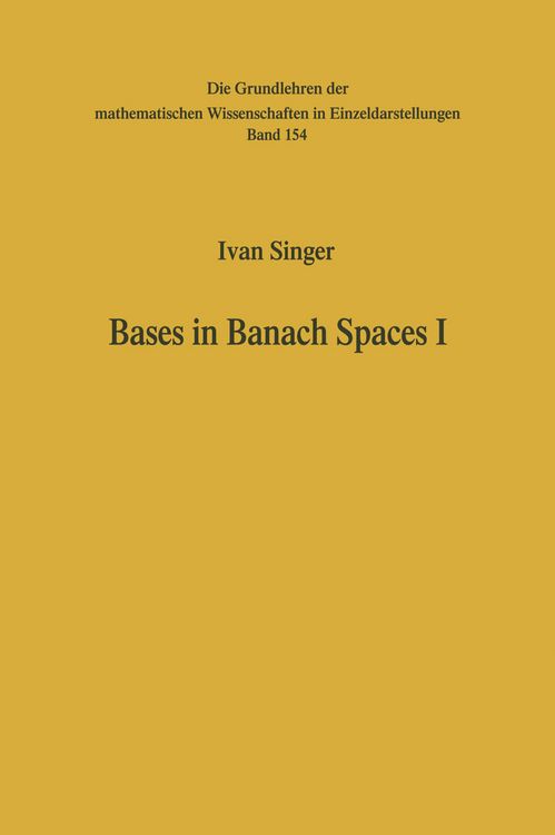 Produktbild: Bases in Banach Spaces I