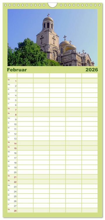 Produktbild: Familienplaner 2026 - Bulgarien, von Varna bis zum Kap Kaliakra mit 5 Spalten (Wandkalender, 21 x 45 cm) CALVENDO