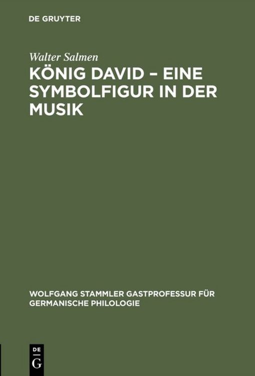 Produktbild: K&ouml;nig David &ndash; Eine Symbolfigur in der Musik