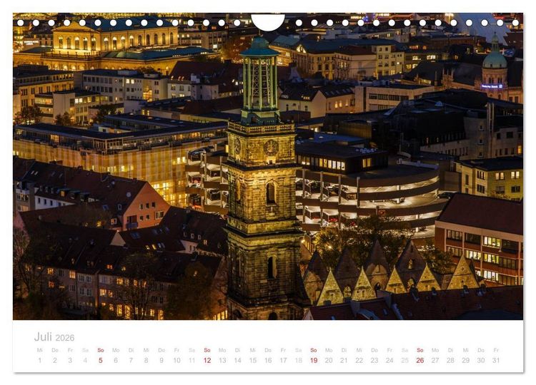 Produktbild: Hannover bei Nacht (Wandkalender 2026 DIN A4 quer), CALVENDO Monatskalender