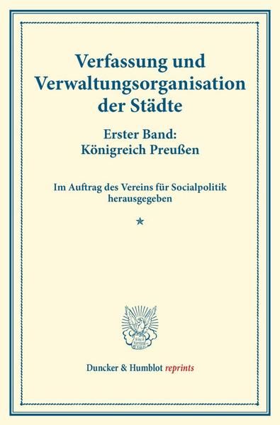 Produktbild: Verfassung und Verwaltungsorganisation der St&auml;dte.