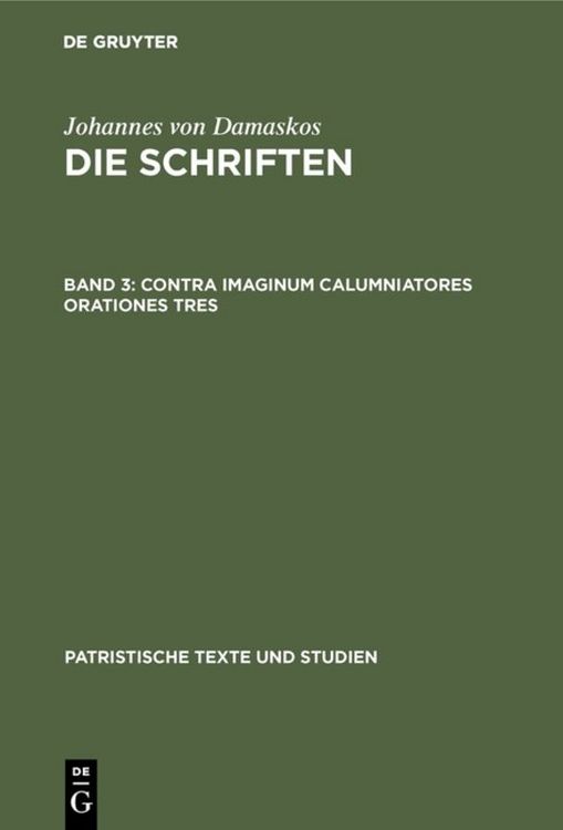 Produktbild: Contra imaginum calumniatores orationes tres