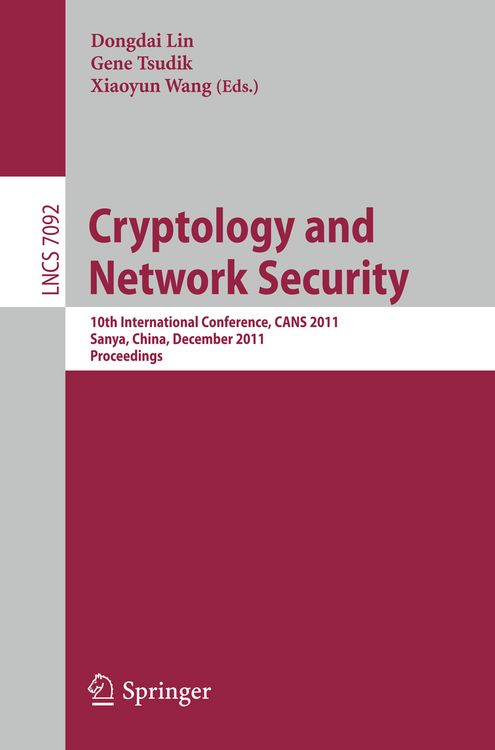 Produktbild: Cryptology and Network Security