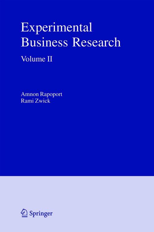 Produktbild: Experimental Business Research