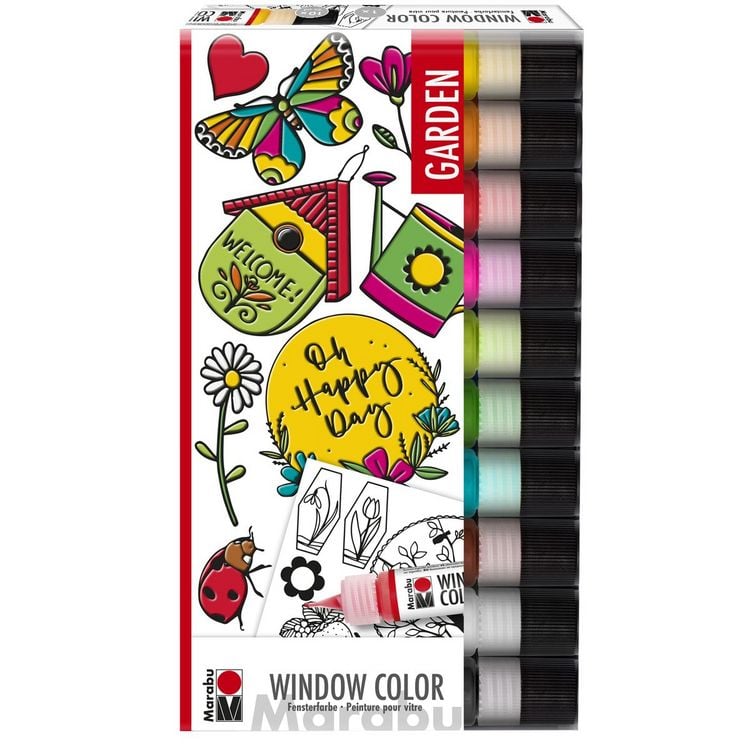 Produktbild: Marabu Window Color Set Garden 10x25ml