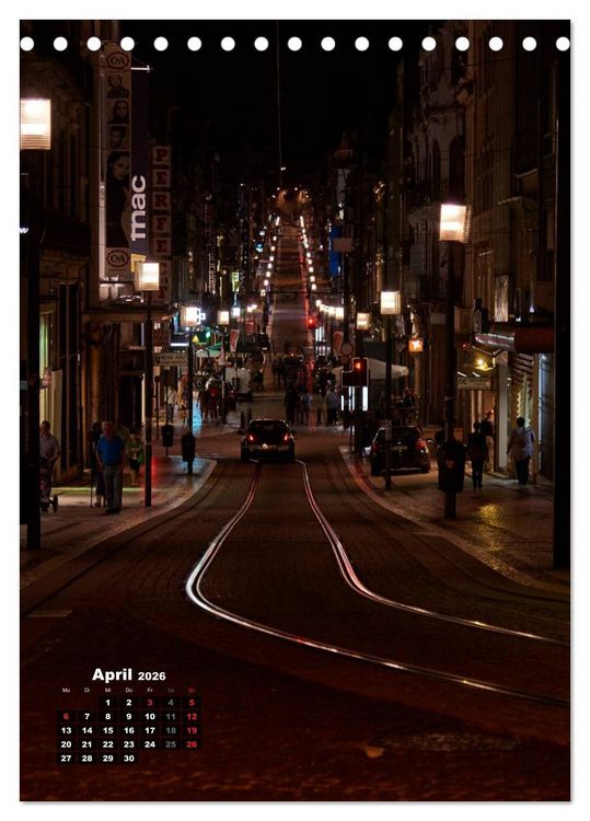 Produktbild: Porto Tag und Nacht (Tischkalender 2026 DIN A5 hoch), CALVENDO Monatskalender