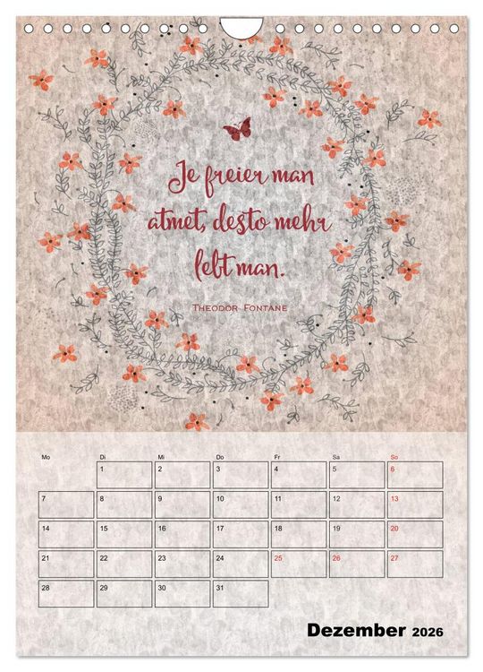 Produktbild: Lebensweisheiten zum Reflektieren (Wandkalender 2026 DIN A4 hoch), CALVENDO Monatskalender