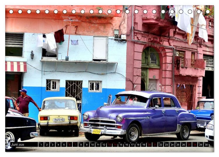 Produktbild: PLYMOUTH '50 - Ein US-Oldtimer in Havanna (Tischkalender 2026 DIN A5 quer), CALVENDO Monatskalender