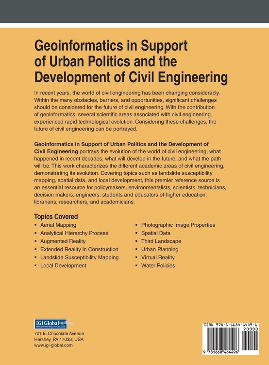 Produktbild: Geoinformatics in Support of Urban Politics and the Development of Civil Engineering