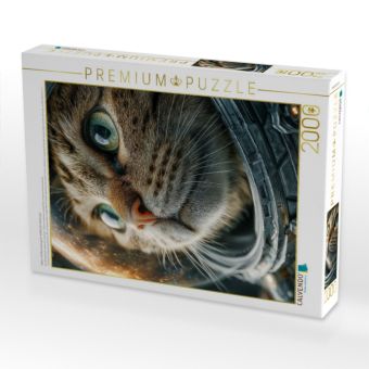 Produktbild: CALVENDO Puzzle Katze mit Raumanzug im Weltall als Astronaut | 2000 Teile Lege-Gr&ouml;&szlig;e 90x67cm Foto-Puzzle f&uuml;r gl&uuml;ckliche Stunden
