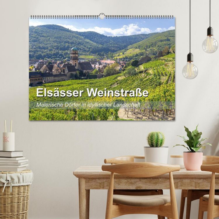 Produktbild: Els&auml;sser Weinstra&szlig;e, malerische D&ouml;rfer in idyllischer Landschaft (Wandkalender 2026 DIN A2 quer), CALVENDO Monatskalender