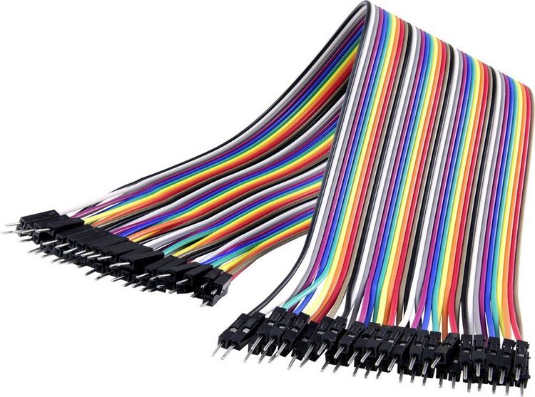 Produktbild: Renkforce JKMM403 Jumper-Kabel Arduino, Banana Pi, Raspberry Pi&reg; [40x Drahtbr&uuml;cken-Stecker - 40x Drahtbr&uuml;cken-Stecker] 30.00 cm Bunt