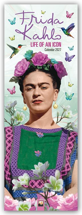 Produktbild: Frida Kahlo &ndash; Life of an Icon &ndash; Slimline-Kalender 2027 &ndash; Original Flame Tree Publishing-Kalender Slimeline [Kalender]