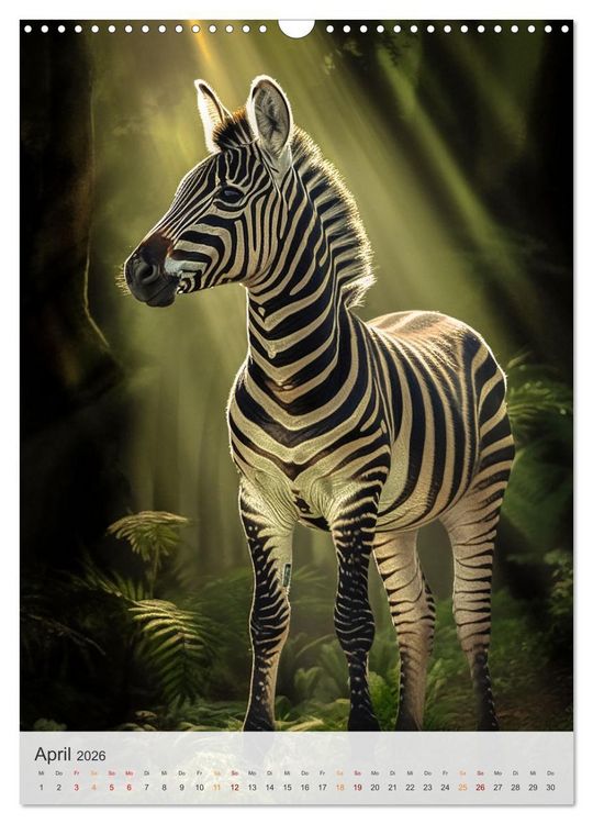 Produktbild: Wilde Tierkinder (Wandkalender 2026 DIN A3 hoch), CALVENDO Monatskalender