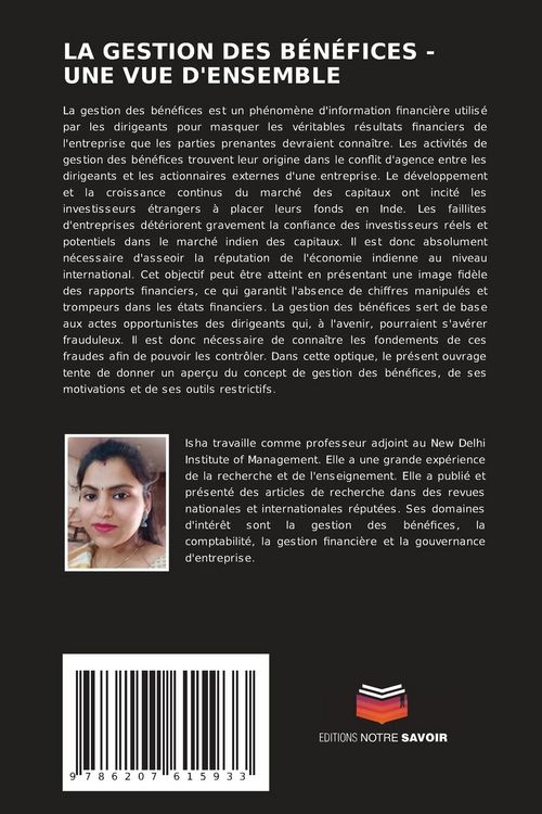 Produktbild: La Gestion des B&eacute;n&eacute;fices - Une Vue D'ensemble