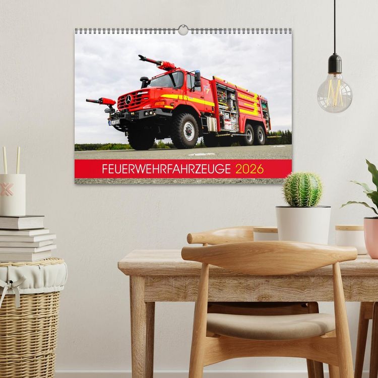 Produktbild: Feuerwehrfahrzeuge (Wandkalender 2026 DIN A3 quer), CALVENDO Monatskalender