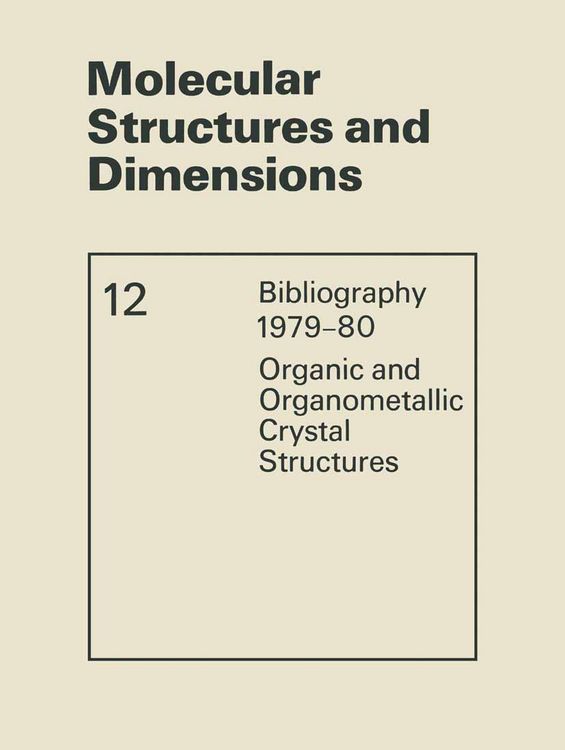 Produktbild: Molecular Structures and Dimensions
