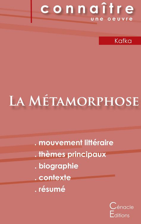 Produktbild: Fiche de lecture La M&eacute;tamorphose de Kafka (Analyse litt&eacute;raire de r&eacute;f&eacute;rence et r&eacute;sum&eacute; complet)