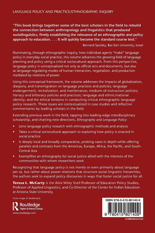 Produktbild: Ethnography and Language Policy