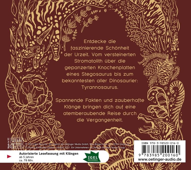 Produktbild: Wundervolle Welt der Dinosaurier und der Urzeit