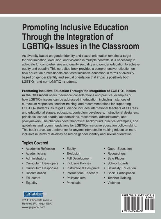 Produktbild: Promoting Inclusive Education Through the Integration of LGBTIQ+ Issues in the Classroom