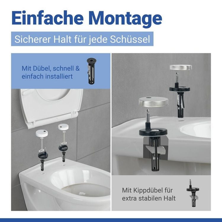 Produktbild: WC Sitz Mod. Kos Wei&szlig;, Toilettendeckel mit Absenkautomatik