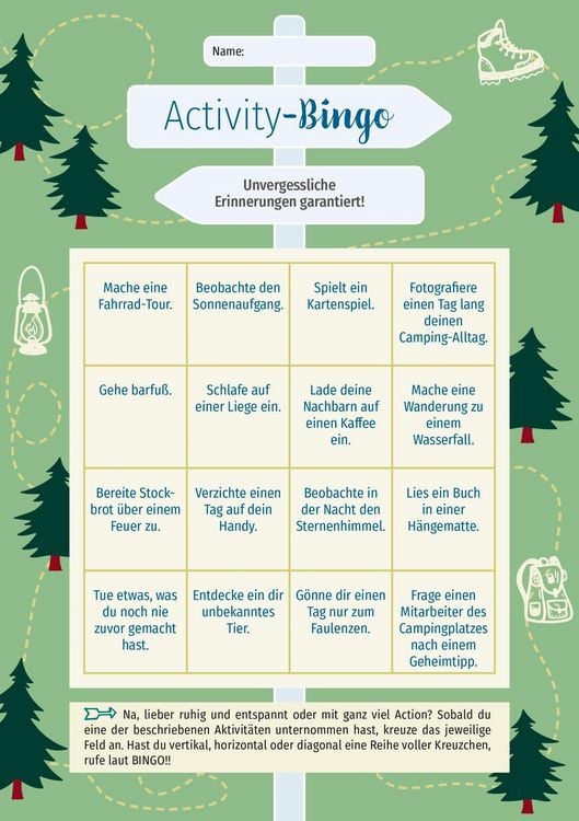 Produktbild: Camping-Bingo