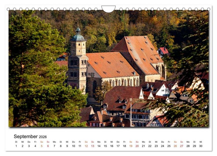 Produktbild: Aus der Ferne: Schw&auml;bisch Hall 2026 (Wandkalender 2026 DIN A4 quer), CALVENDO Monatskalender
