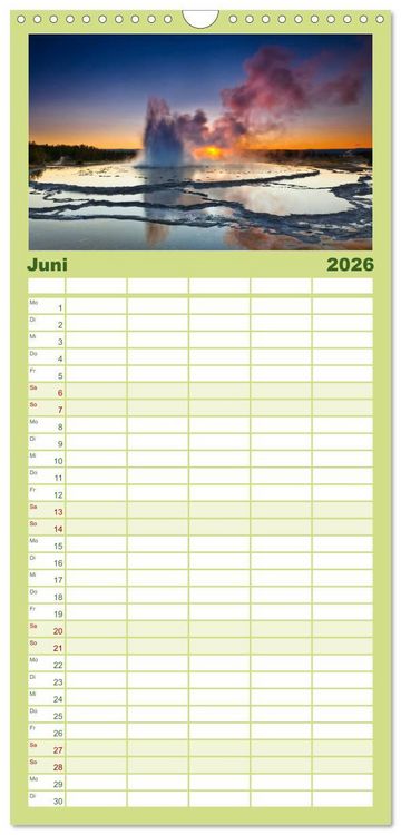 Produktbild: Familienplaner 2026 - Wild, Wild Places mit 5 Spalten (Wandkalender, 21 x 45 cm) CALVENDO