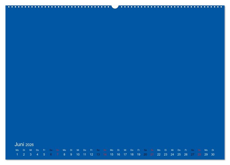 Produktbild: Bastelkalender - Blau (Wandkalender 2026 DIN A2 quer), CALVENDO Monatskalender