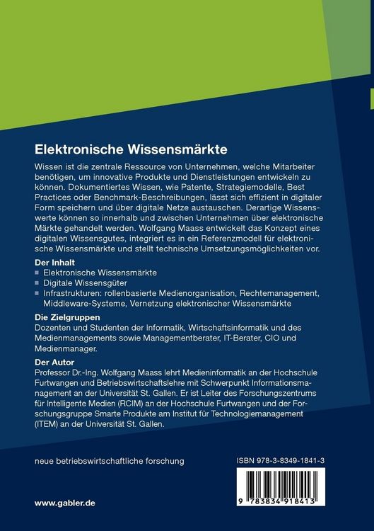 Produktbild: Elektronische Wissensm&auml;rkte