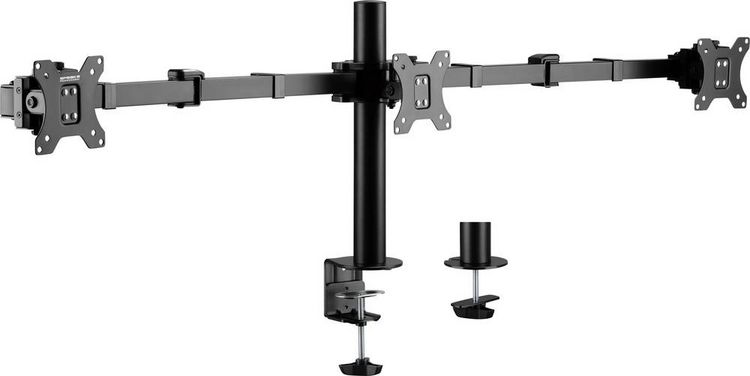 Produktbild: SpeaKa Professional Monitorhalterung SP-MM-230 3 Display(s) 43,2 cm (17") - 68,6 cm (27") Schwarz H&ouml;henverstellbar, Neigbar, Schwenkbar, Drehbar
