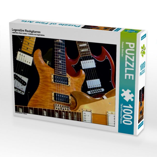 Produktbild: CALVENDO Puzzle Legend&auml;re Rockgitarren | 1000 Teile Lege-Gr&ouml;&szlig;e 64x48cm Foto-Puzzle f&uuml;r gl&uuml;ckliche Stunden