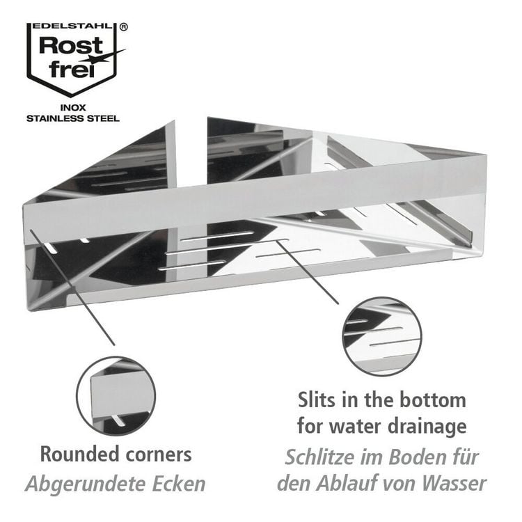 Produktbild: Turbo-Loc&reg; Eckablage Mod. Genova Shine, Befestigen ohne bohren
