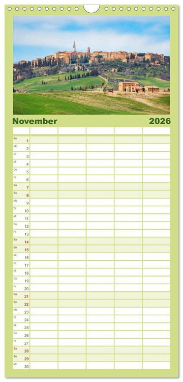 Produktbild: Familienplaner 2026 - Traumziel Toskana mit 5 Spalten (Wandkalender, 21 x 45 cm) CALVENDO