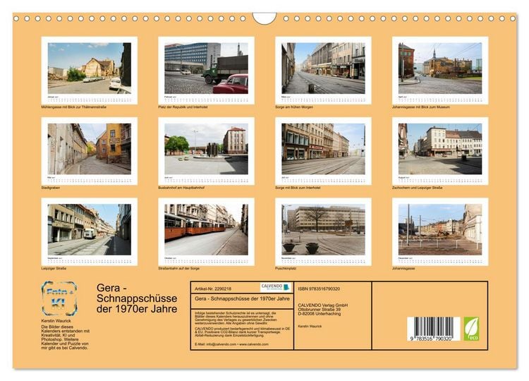 Produktbild: Gera - Schnappsch&uuml;sse der 1970er Jahre (Wandkalender 2027 DIN A3 quer), CALVENDO Monatskalender