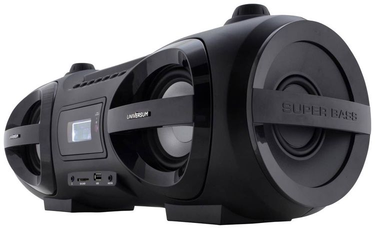 Produktbild: UNIVERSUM BB 500-20 Ghettoblaster UKW AUX, Bluetooth&reg;, CD, SD, USB Inkl. Fernbedienung, Stimmungslicht Schwarz