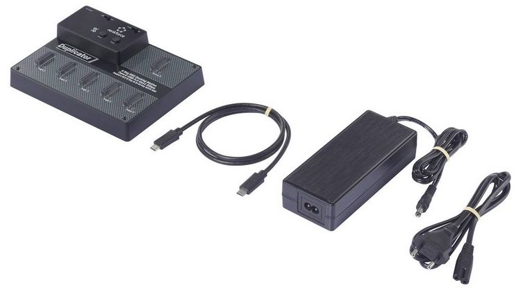 Produktbild: Renkforce RF-6BDS-350 5fach Festplatten-Kopierstation M.2 SATA 6 Gb/s, USB-C&reg;