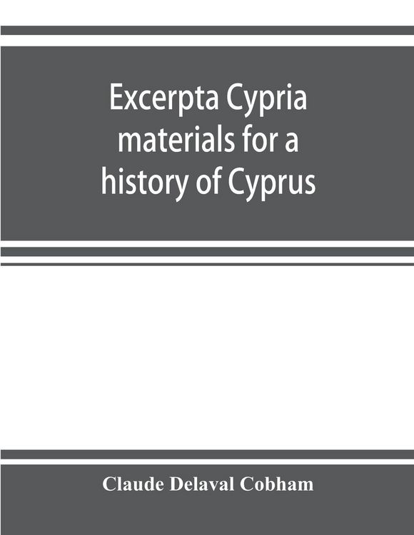 Produktbild: Excerpta cypria; materials for a history of Cyprus