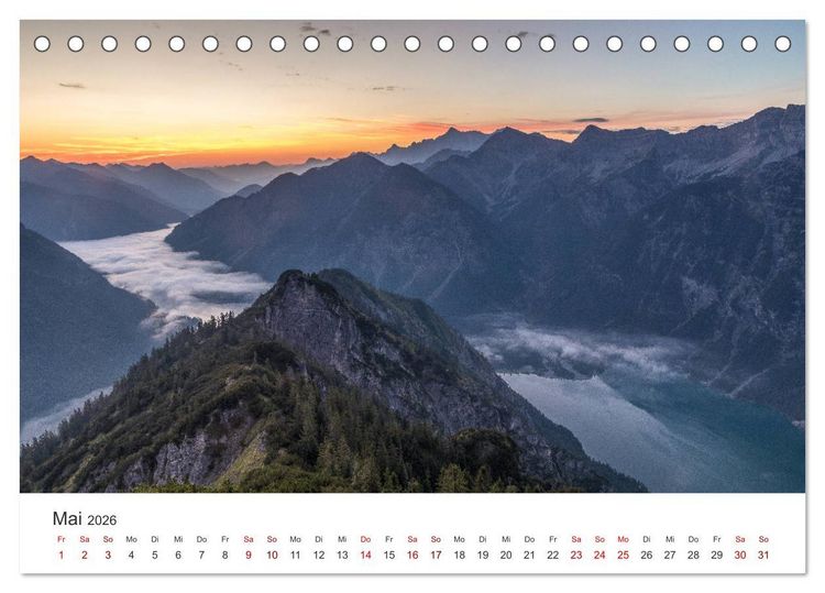 Produktbild: Berge und Seen - Die Perlen der Natur (Tischkalender 2026 DIN A5 quer), CALVENDO Monatskalender