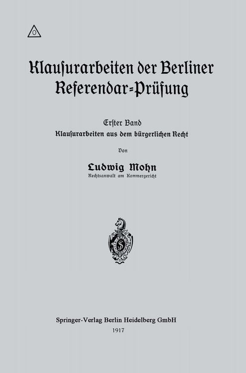 Produktbild: Klausurarbeiten der Berliner Referendar-Pr&uuml;fung