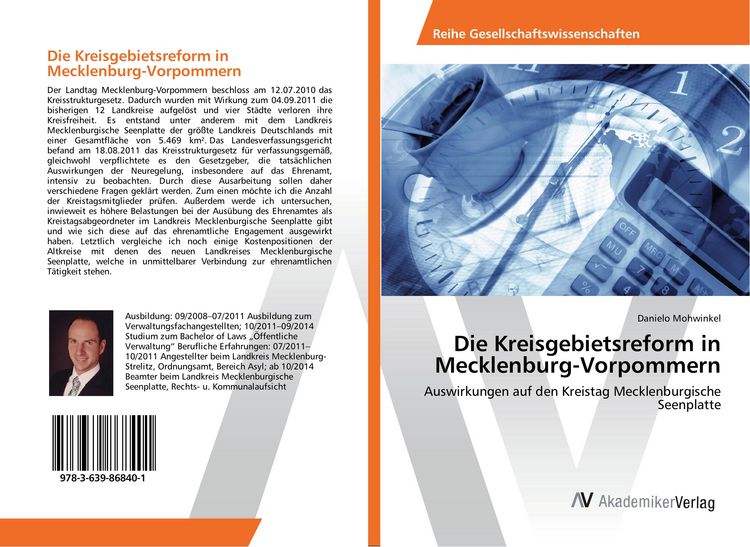 Produktbild: Die Kreisgebietsreform in Mecklenburg-Vorpommern