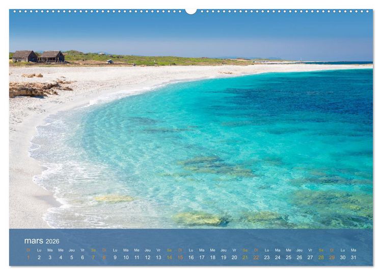 Produktbild: Sardaigne - L'&acirc;me sauvage de la M&eacute;diterran&eacute;e (Calendrier mural 2026 DIN A2 vertical) calendrier de bureau