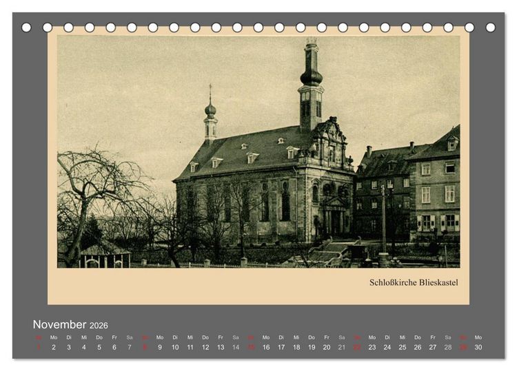 Produktbild: Saarland - vunn domols (frieher), Neue Ansichten vom Saarpfalz-Kreis (Tischkalender 2026 DIN A5 quer), CALVENDO Monatskalender