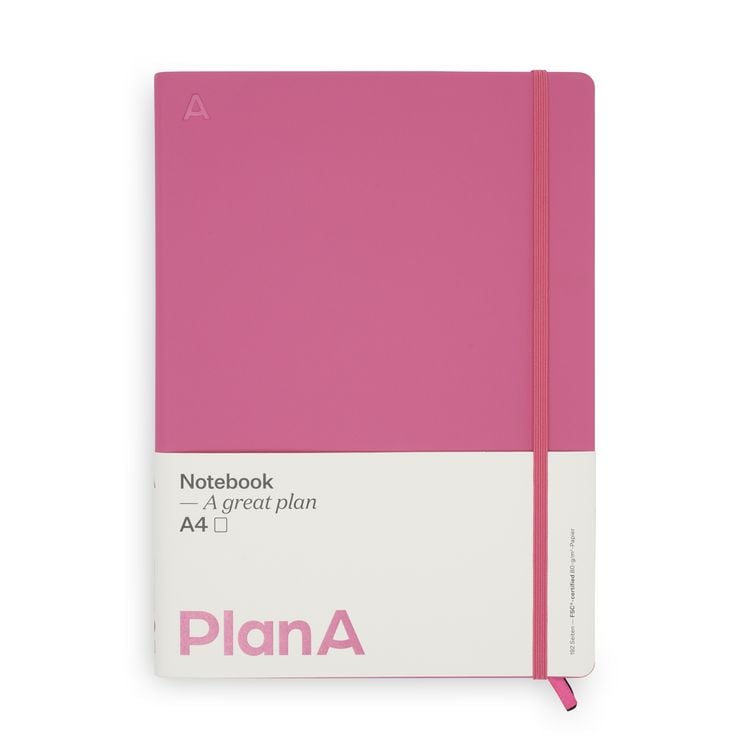 Produktbild: Notizbuch A4 Hardcover Candy Pink Blanko, 192 Seiten