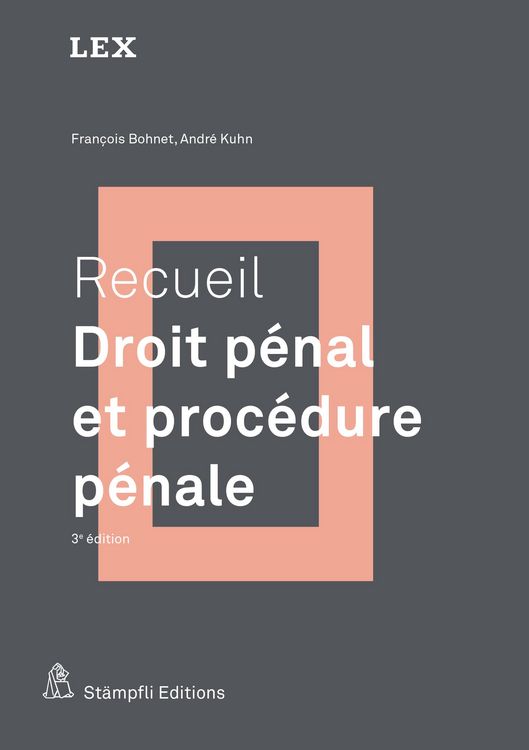 Produktbild: Recueil : Droit p&eacute;nal et proc&eacute;dure p&eacute;nale